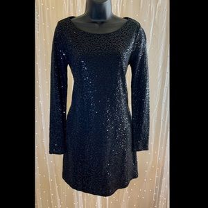 Express long sleeved sequin dress